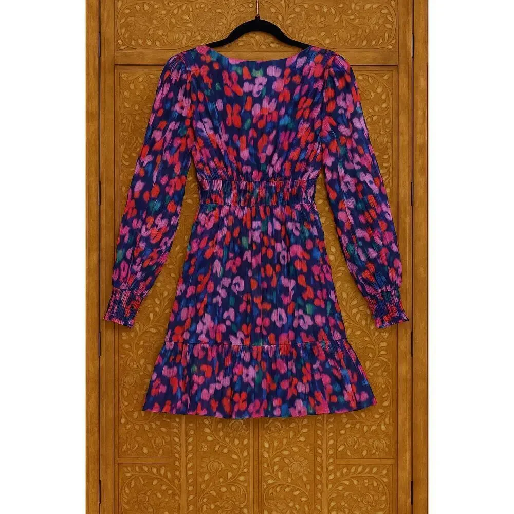 NEW- NWT MinkPink LS Animal Print Calista Dress Small Multicolor - Picture 3 of 6